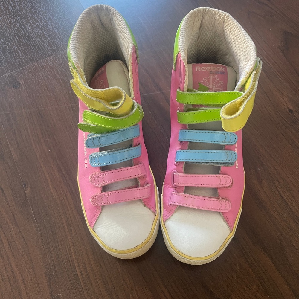 Reebok colorful rainbow hightop